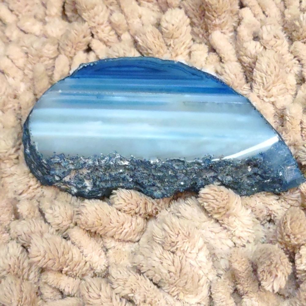 Blue Agate Stone‎ Office Paperweight Excellent condition
